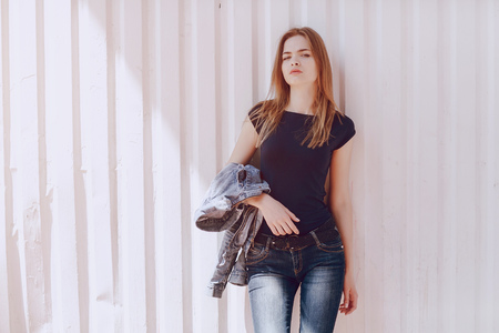 beautiful young modelの写真素材