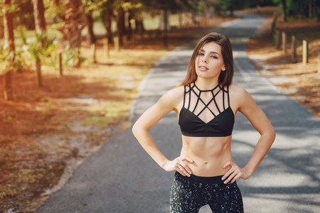 beautiful sporty girlの写真素材