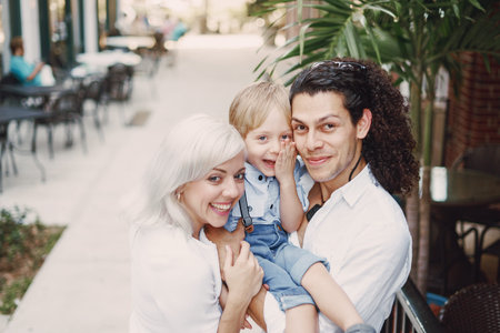 beautiful young family