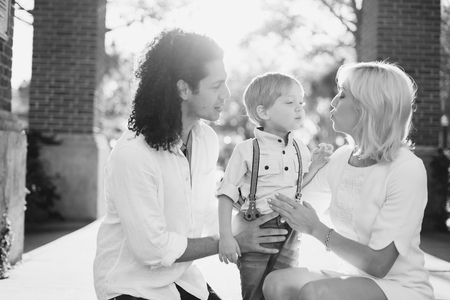 beautiful young familyの写真素材