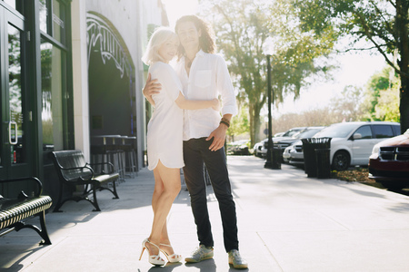 beautiful young familyの写真素材