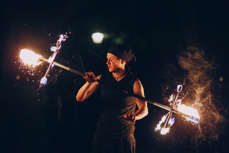 fireshow in aweddingの写真素材