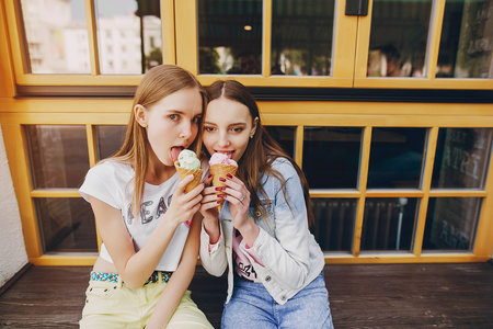 young model on the street