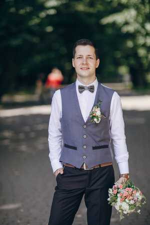 Royal wedding in the old townの写真素材