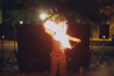 fireshow in aweddingの写真素材