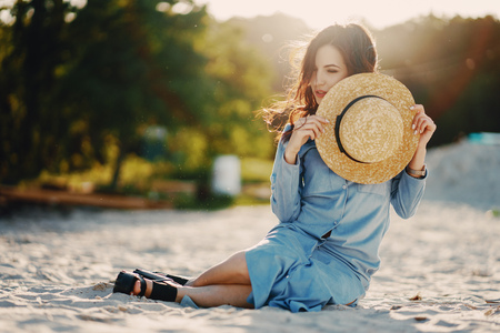 girl on the beachの写真素材