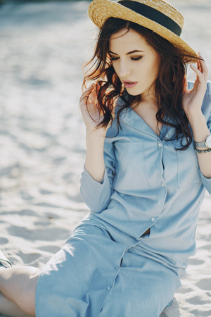 girl on the beachの写真素材