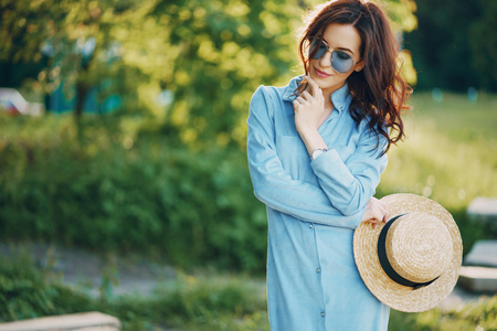 girl in a parkの写真素材