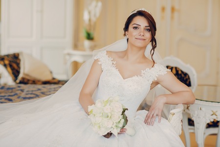 Bride in crownの写真素材