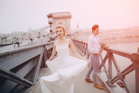 wedding day in Budapestの写真素材