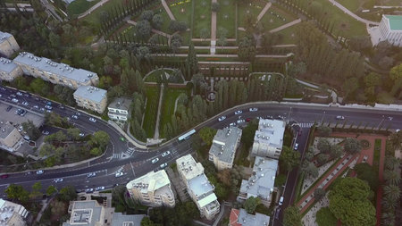 flyover of a park in israel during the summer