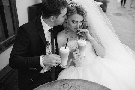 beautiful wedding coupleの写真素材