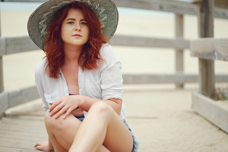 pretty girl in a beach