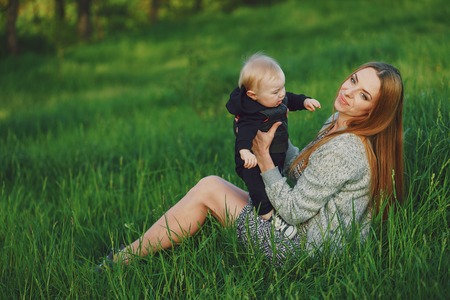mother with sonの写真素材