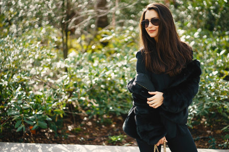 girl exploring Paris France by herselfの写真素材