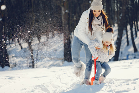 Mom and daughterの写真素材