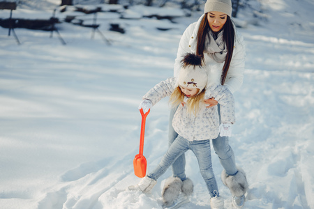 Mom and daughterの写真素材