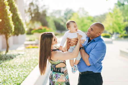family on a walk