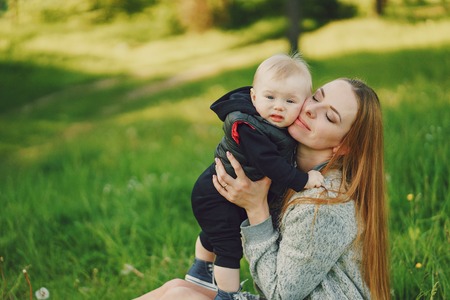 mother with sonの写真素材