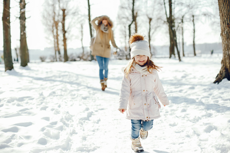 mother with daughterの写真素材