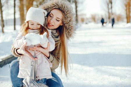 mother with daughterの写真素材