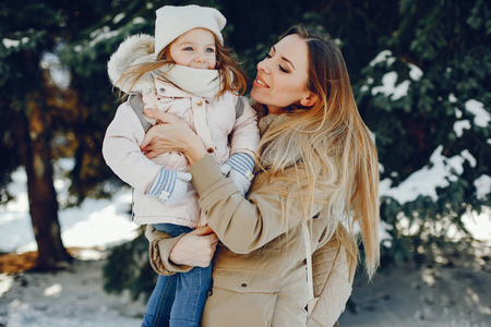 mother with daughterの写真素材