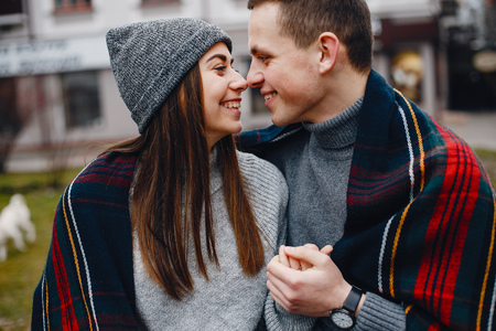 couple in a cityの写真素材