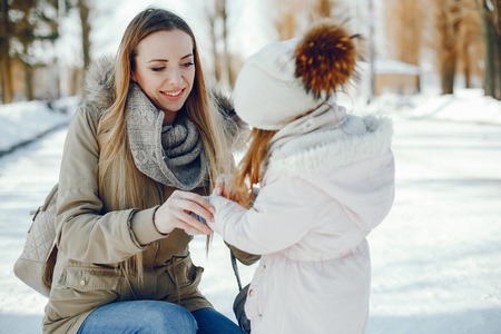 mother with daughterの写真素材