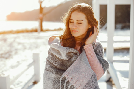 girl in winterの写真素材