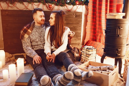 couple in studioの写真素材