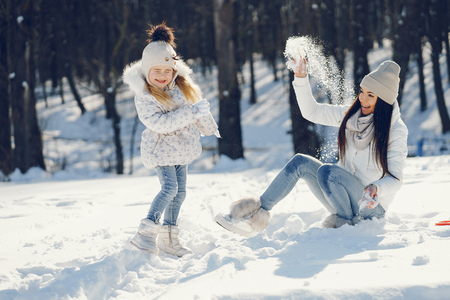 Mom and daughterの写真素材