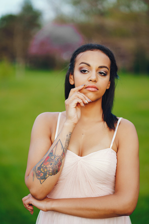 African-American young womanの写真素材