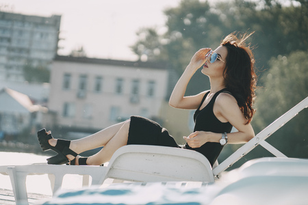 girl on the beachの写真素材