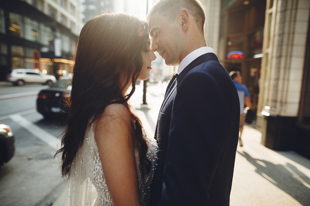 Wedding in a cityの写真素材