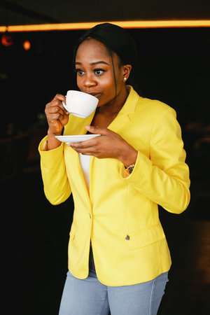 Stylish businesswoman working in a office