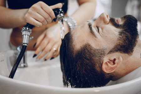guy in the barbercosの写真素材