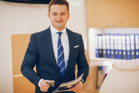a businessman in a suitの写真素材
