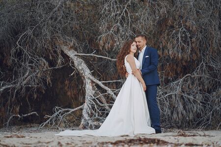 grooms in natureの写真素材