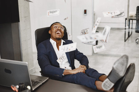 Elegant african man in the office