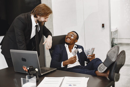Two busines partners men in the office