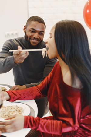 African couple spending time togetherの写真素材
