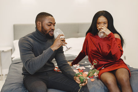 African couple spending time togetherの写真素材