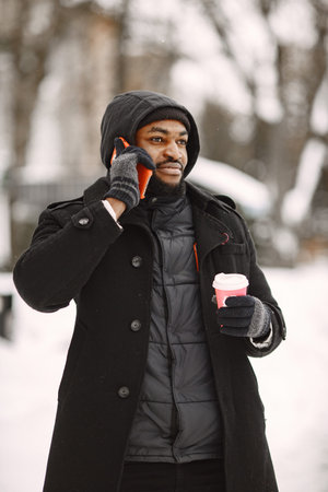 Portrait of young African American in the city