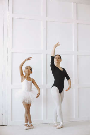 African little girl is studying balletの写真素材