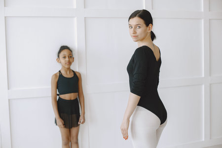 African little girl is studying ballet