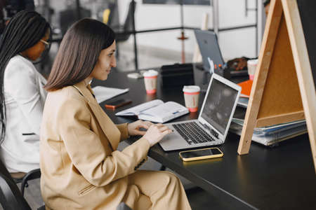 Business multi racial women working in the officeの写真素材