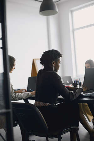 Business multi racial women working in the officeの写真素材