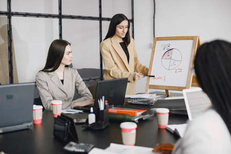 Business multi racial women working in the officeの写真素材