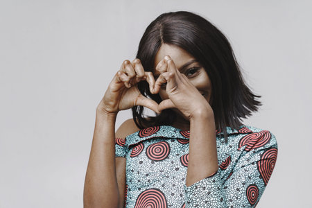 Close up portrait of a stylish young black woman