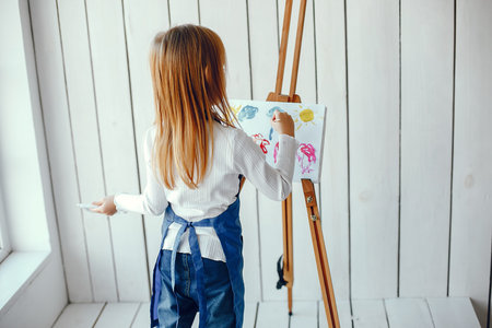 Little girl drewing